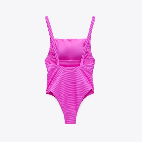 PRICE DROP!!!!!!! {Zara} NWT Neon Pink Swimsuit • M, XL S - Picture 3 of 7